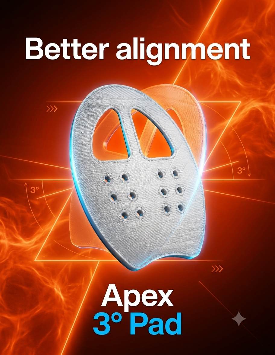 Apex 3-degree 3D printed hoof pad